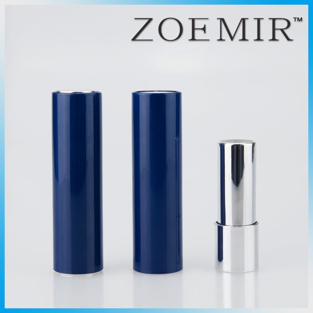 2015 new product blue lipstick tube with button